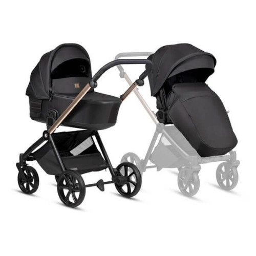 Универсальная коляска 2 в 1 Tutis Mio3 plus Black Edition Rose Gold